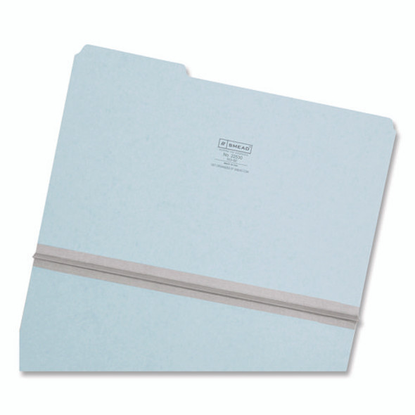 Expanding Recycled Heavy Pressboard Folders, 1/3-Cut Tabs: Assorted, Legal Size, 1" Expansion, Blue, 25/Box