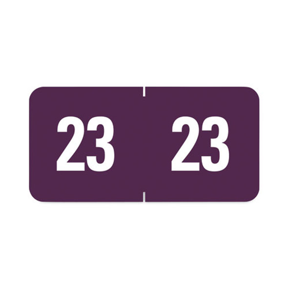 Yearly End Tab File Folder Labels, 23, 0.5 x 1, Purple, 25/Sheet, 10 Sheets/Pack