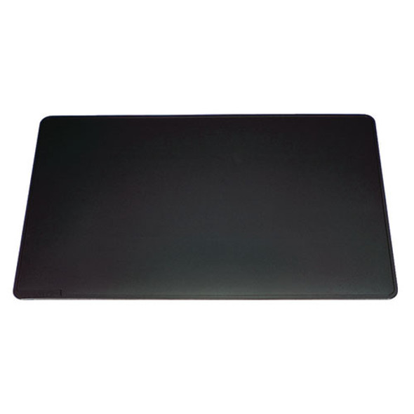 Anti-Slip Contoured Edge PVC Desk Pad, 20.5 x 25.5, Black