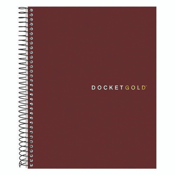 Docket Gold Planner, Project-Management Format with Narrow Ruling, Black Paperboard Cover, (70) 8.5 x 6.75 Sheets