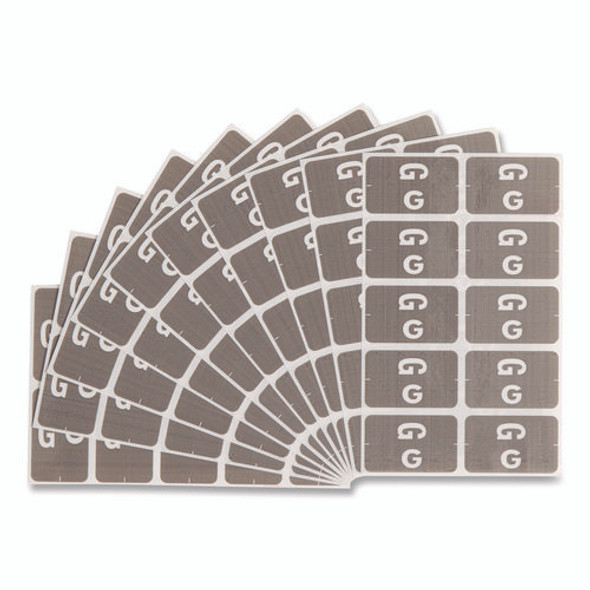 AlphaZ Color-Coded Second Letter Alphabetical Labels, G, 1 x 1.63, Gray, 10/Sheet, 10 Sheets/Pack