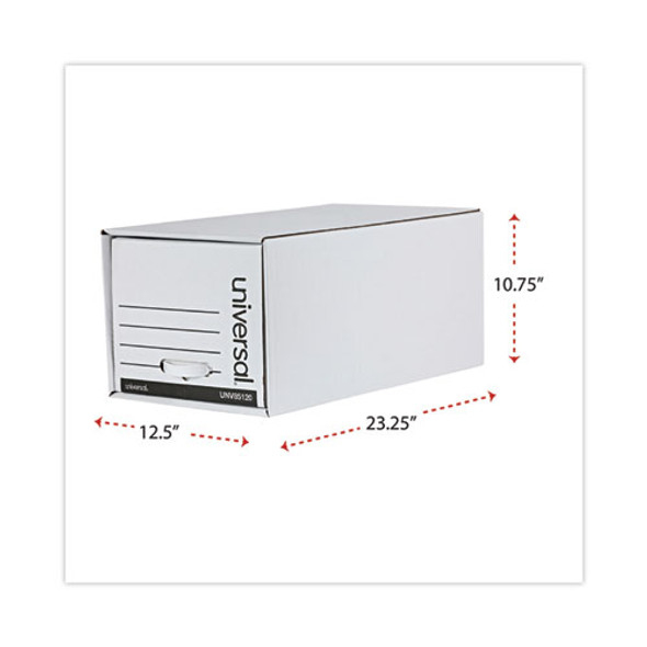 Economy Storage Drawer Files, Letter Files, White, 6/Carton