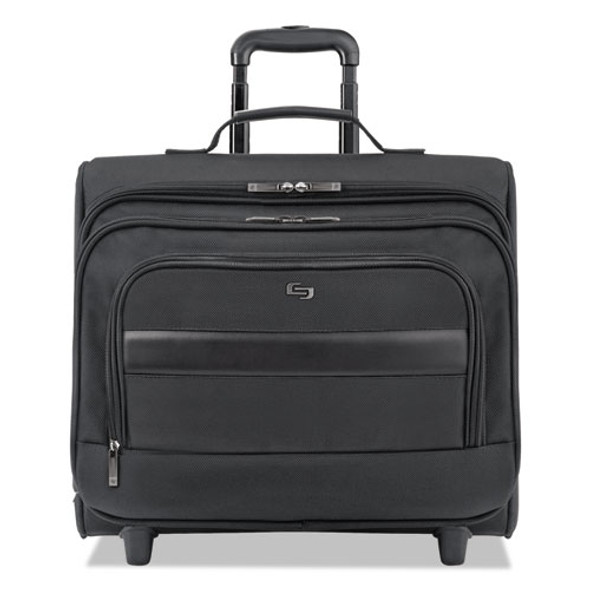 Classic Rolling Overnighter Case, Fits Devices Up to 15.6", Ballistic Polyester, 16.14 x 6.69 x 13.78, Black