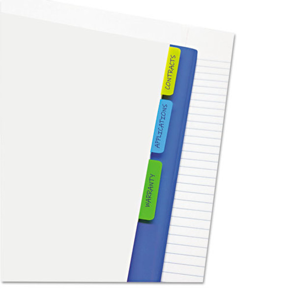 Write-On Index Tabs, 1/5-Cut, Assorted Colors, 2" Wide, 30/Pack