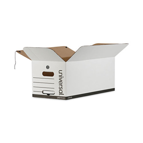 Deluxe Quick Set-up String-and-Button Boxes, Letter Files, White, 12/Carton