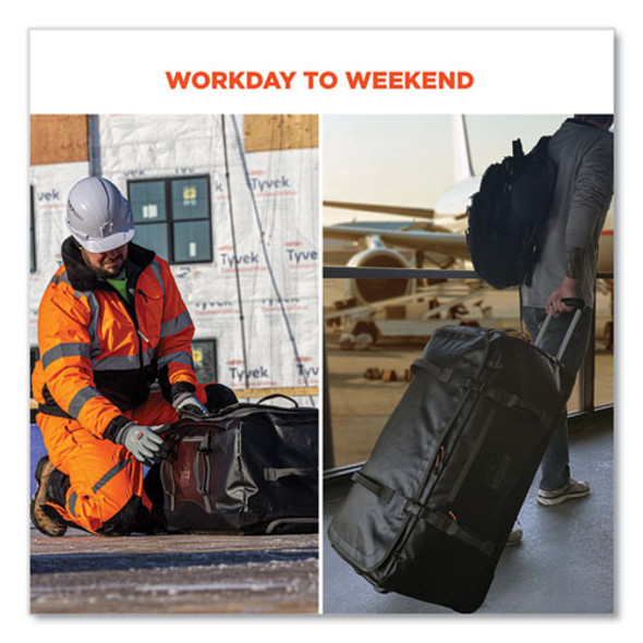 Arsenal 5032 Water-Resistant Wheeled Duffel Bag, 15 x 31.5 x 15, Black