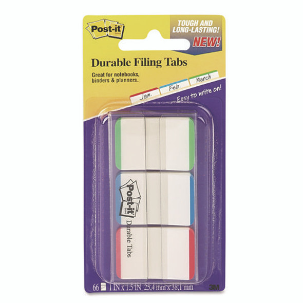 1" Lined Tabs, 1/5-Cut, Lined, Assorted Colors, 1" Wide, 66/Pack