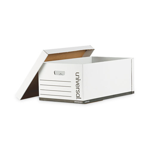 Medium-Duty Easy Assembly Storage Box, Legal Files, White, 12/Carton