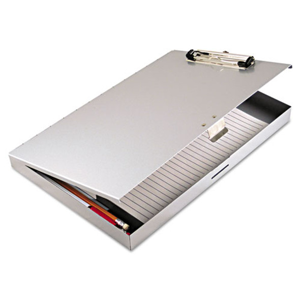 Tuffwriter Recycled Aluminum Storage Clipboard, 0.5" Clip Capacity, Holds 8.5 x 11 Sheets, Silver