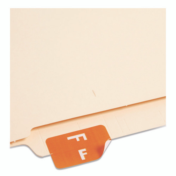 AlphaZ Color-Coded Second Letter Alphabetical Labels, F, 1 x 1.63, Orange, 10/Sheet, 10 Sheets/Pack