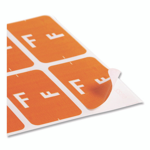 AlphaZ Color-Coded Second Letter Alphabetical Labels, F, 1 x 1.63, Orange, 10/Sheet, 10 Sheets/Pack