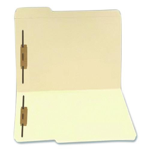 Heavy-Duty Top Tab Fastener Folders, 1/3 Cut, 0.75" Expansion, 2 Fasteners, Letter Size, Manila Exterior, 50/Box