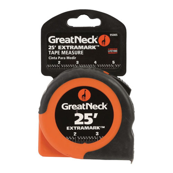 ExtraMark Power Tape, 1" x 25 ft, Steel, Orange/Black