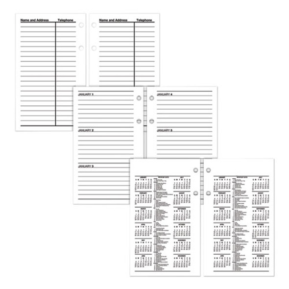 Financial Desk Calendar Refill, 3.5 x 6, White Sheets, 12-Month (Jan to Dec): 2025