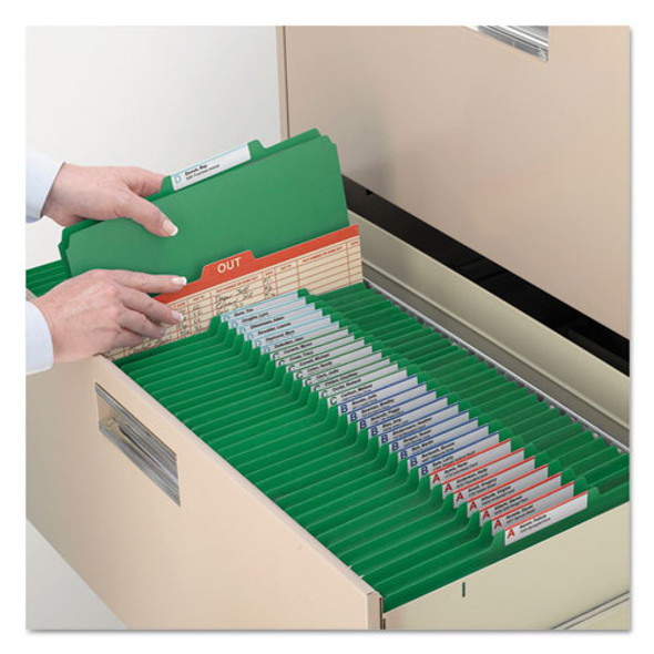 Recycled Pressboard Classification Folders, 2" Expansion, 2 Dividers, 6 Fasteners, Letter Size, Green Exterior, 10/Box