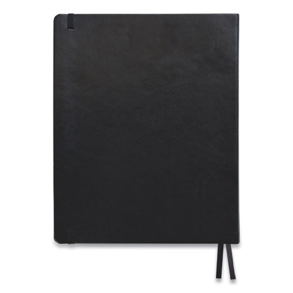 Flexible-Cover Business Journal, 1-Subject, Dotted Rule, Black Cover, (128) 10 x 8 Sheets