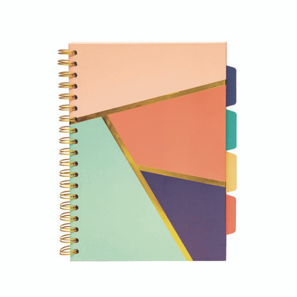 B5 Size Project Book, 5-Subject, Medium/College Rule, Assorted Cover Colors, (100) 9.8 x 6.9 Sheets, 3/Pack