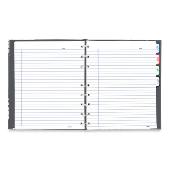 NotePro Notebook, 1-Subject, Medium/College Rule, Pink/Gray Cover, (75) 9.25 x 7.25 Sheets