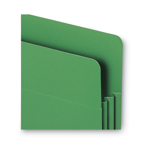 Poly Drop Front File Pockets, 3.5" Expansion, Letter Size, Assorted Colors, 4/Box