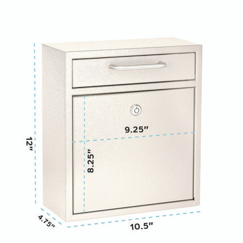 Medium Ultimate Wall Mounted Mail Box, 10.4 x 4.5 x 12, White