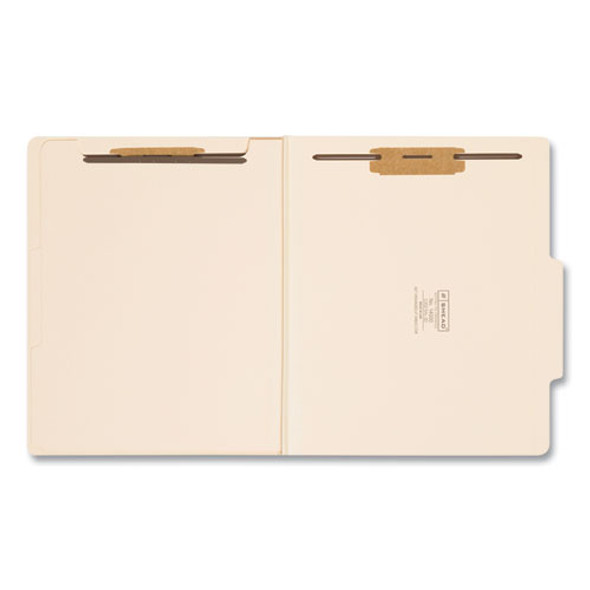 Six-Section Top Tab Classification Folders, 2" Expansion, 2 Dividers, 6 Fasteners, Letter Size, Manila, 10/Box