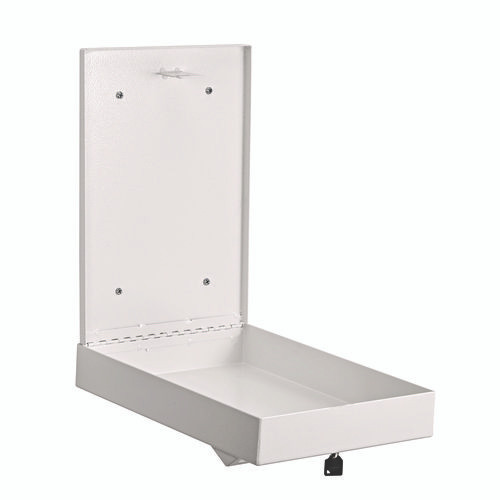 Large Wall Mounted Weatherproof Steel Secure Drop Box, 11 x 2.4 x 16, White