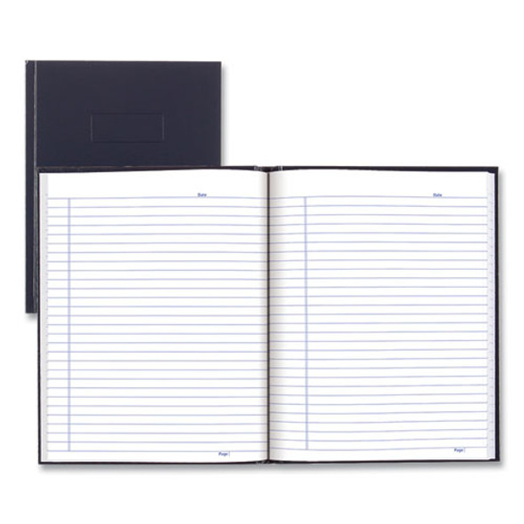 Business Notebook with Self-Adhesive Labels, 1-Subject, Medium/College Rule, Blue Cover, (192) 9.25 x 7.25 Sheets