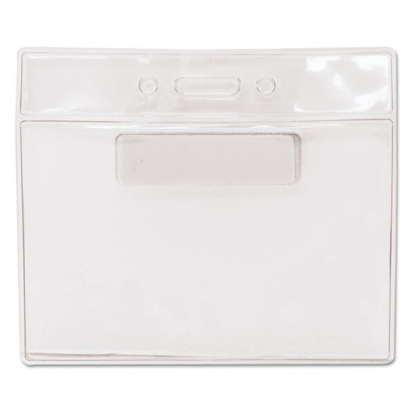 Magnetic-Style Name Badge Kits, Horizontal, Clear 4.5" x 3.25" Holder, 4.13" x 3" Insert, 20/Pack