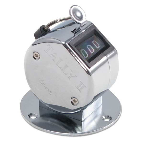 Tally II Desk Model Tally Counter, Registers 0-9999, Chrome