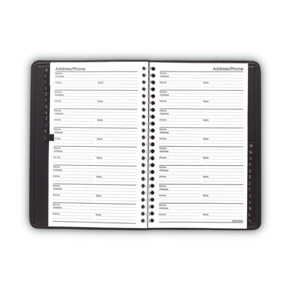 Telephone/Address Book, 4.78 x 8, Black Simulated Leather, 100 Sheets