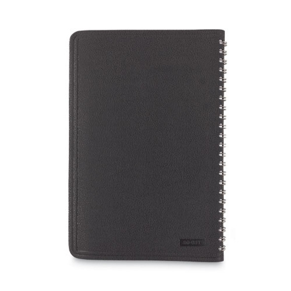 Telephone/Address Book, 4.78 x 8, Black Simulated Leather, 100 Sheets