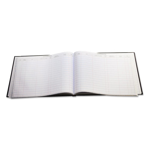 Detailed Visitor Register Book, 8 Column Format, Black Cover, 12.25 x 9.5 Sheets, 208 Sheets/Book