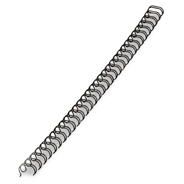Wire Bindings, 1/2" Diameter, 100 Sheet Capacity, Black, 25/Pack