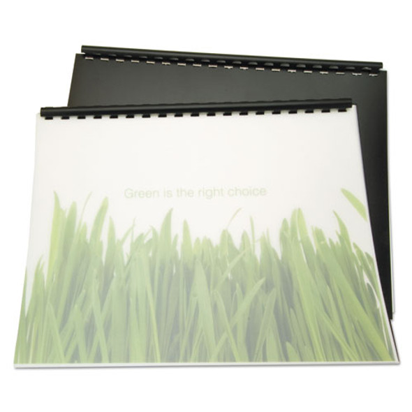 100% Recycled Poly Binding Cover, Black, 11 x 8.5, Unpunched, 25/Pack