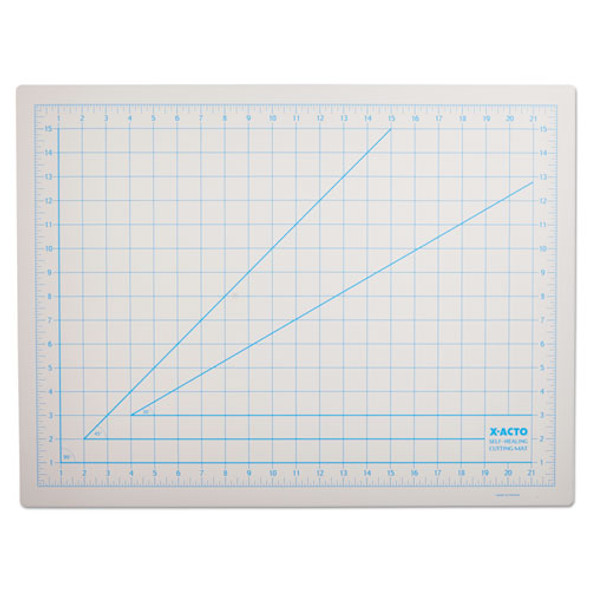 Self-Healing Cutting Mat, Nonslip Bottom, 1" Grid, 18 x 24, Gray