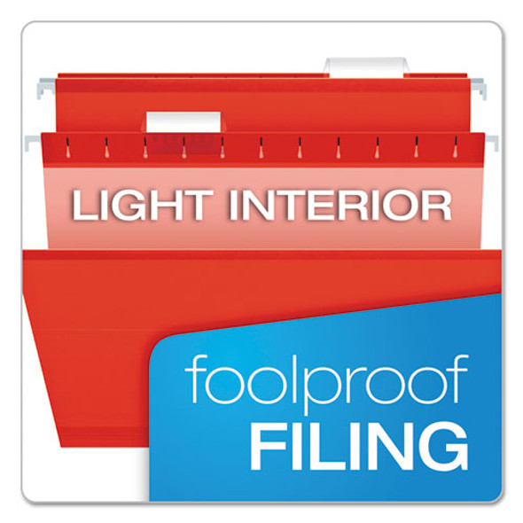 Colored Reinforced Hanging Folders, Letter Size, 1/5-Cut Tabs, Assorted Bright Colors, 25/Box