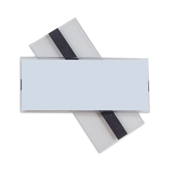 Clear Magnetic Label Holders, Side Load, 6 x 2.5, 10/Pack