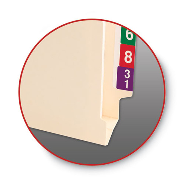 End Tab Jackets with Reinforced Tabs, Straight Tab, Letter Size, 14-pt Manila, 50/Box