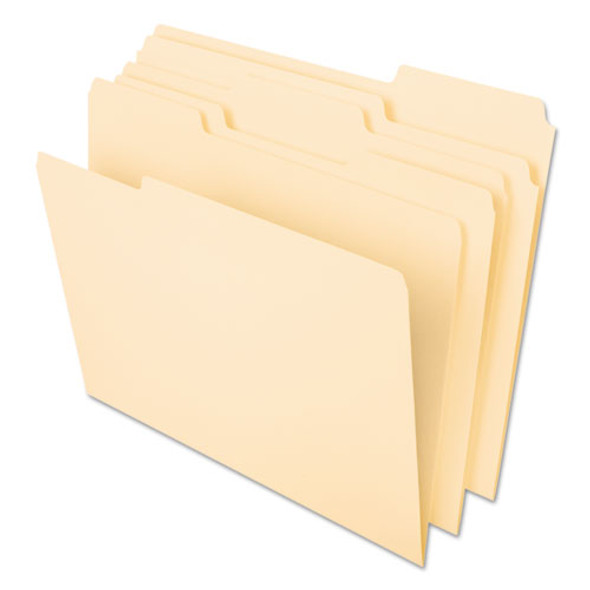 Interior File Folders, 1/3-Cut Tabs: Assorted, Letter Size, Manila, 100/Box Interior File Folders, 1/3-Cut Tabs: Assorted, Letter Size, Manila, 100/Box