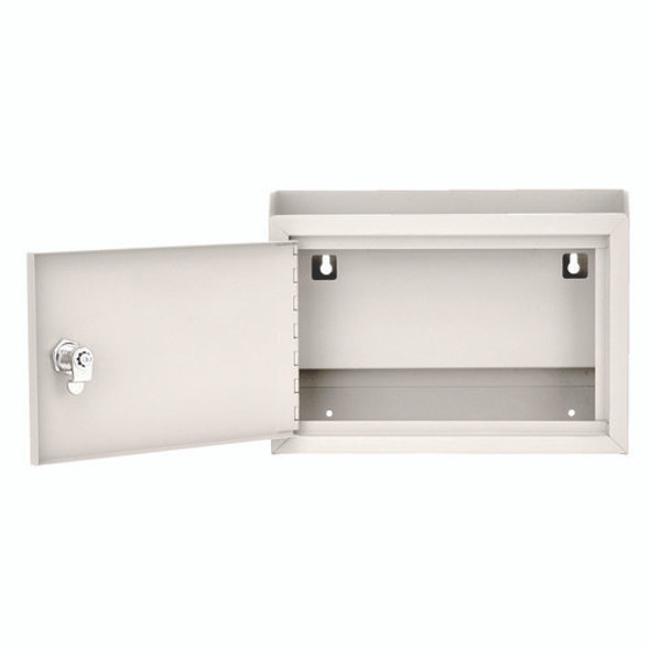 Medium Size Steel Multi-Purpose Secure Drop Box, 9.8 x 3.4 x 7.5, White