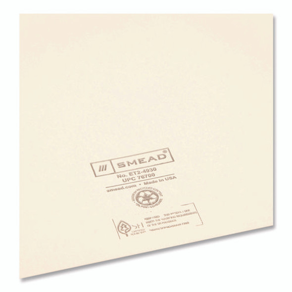 End Tab Jackets with Reinforced Tabs, Straight Tab, Legal Size, 11-pt Manila, 100/Box
