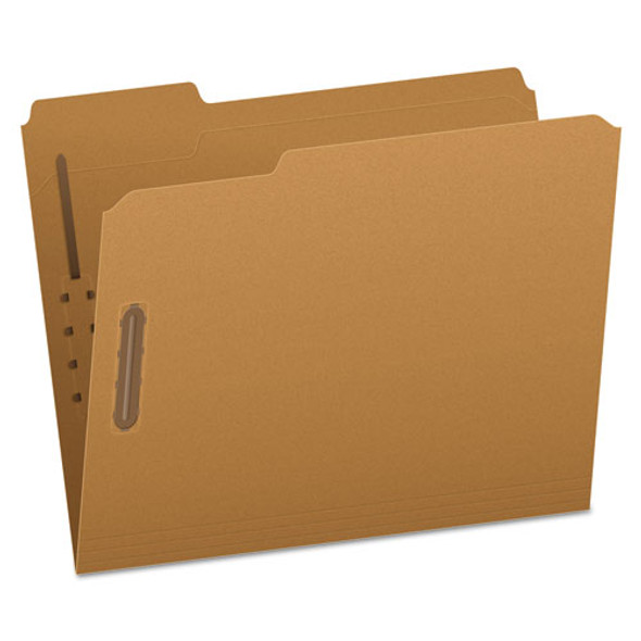 Kraft Fastener Folders, 1/3-Cut Tabs, 2 Fasteners, Letter Size, Kraft Exterior, 50/Box