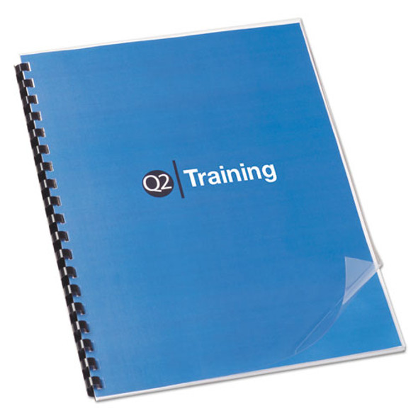 Clear View Presentation Covers for Binding Systems, 6 mil, Clear, 11 x 8.5, Unpunched, 100/Box