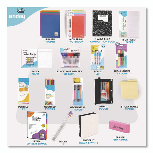 Back to School Supplies Kit for High School/College