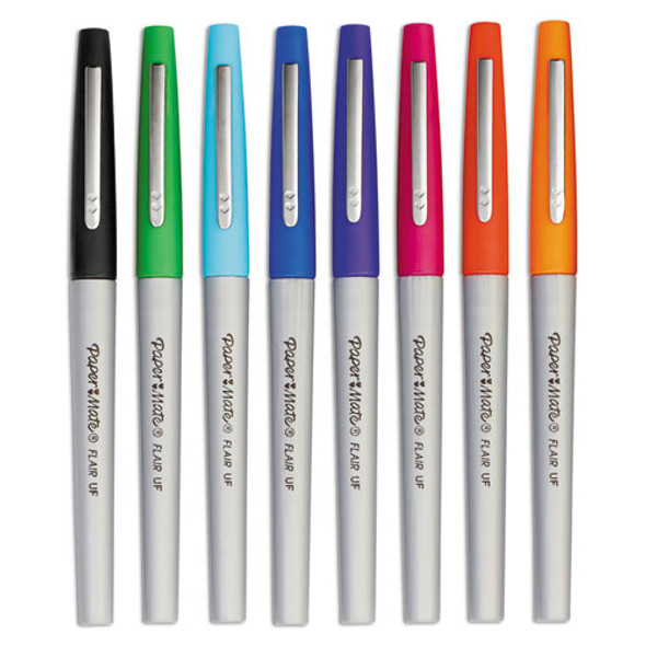 Flair Felt Tip Porous Point Pen, Stick, Ultra-Fine 0.4 mm, Assorted Ink and Barrel Colors, 8/Pack Flair Felt Tip Porous Point Pen, Stick, Ultra-Fine 0.4 mm, Assorted Ink and Barrel Colors, 8/Pack