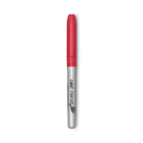 Intensity Fine Tip Permanent Marker, Fine Bullet Tip, Rambunctious Red, Dozen
