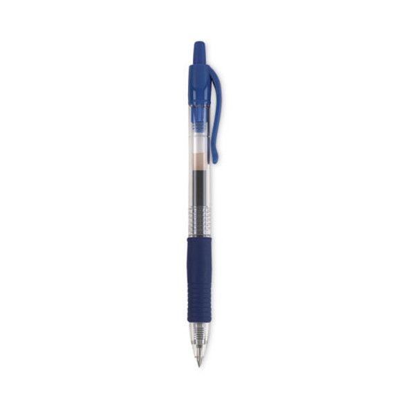G2 Premium Gel Pen, Retractable, Extra-Fine 0.5 mm, Blue Ink, Smoke/Blue Barrel, Dozen
