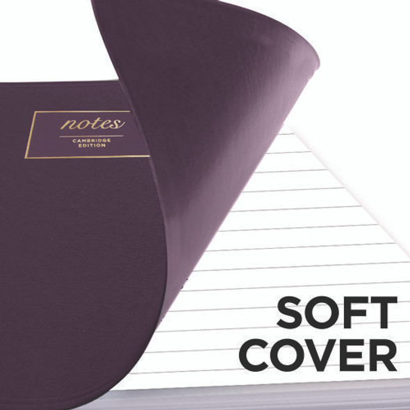 Jewel Tone Notebook with Gold Twin-Wire Binding, 1-Subject, Wide/Legal Rule, Jewel Tone Purple Cover, (80) 9.5 x 7.25 Sheets