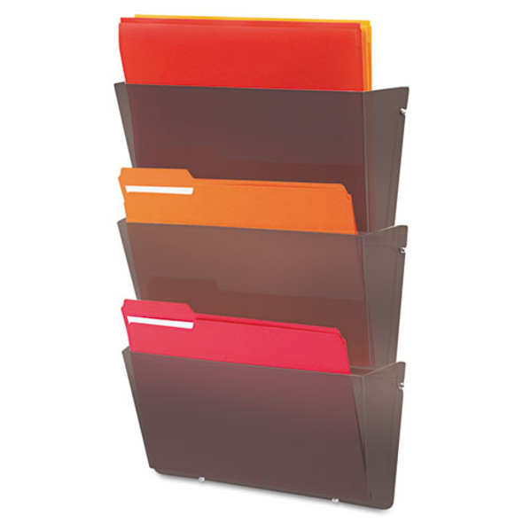 Unbreakable DocuPocket Wall File, Legal Size, 17.5" x 3" x 6.5", Smoke