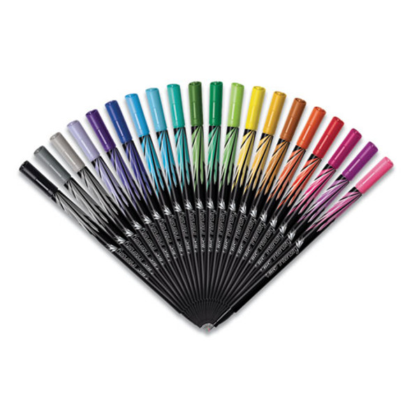 Intensity Porous Point Pen, Stick, Fine 0.4 mm, Assorted Ink and Barrel Colors, 20/Pack